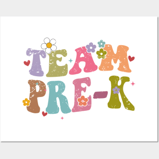 Team Pre-k Groovy Back to School Gifts Teacher Student Posters and Art